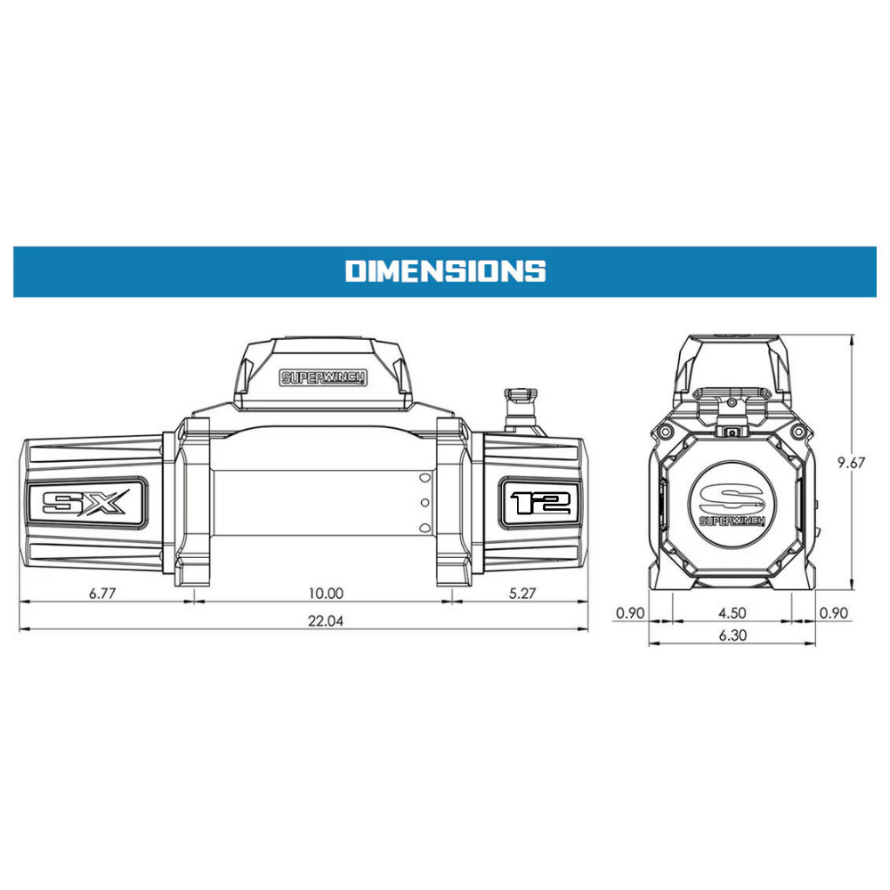 Superwinch SX12SR Winch - Graphite