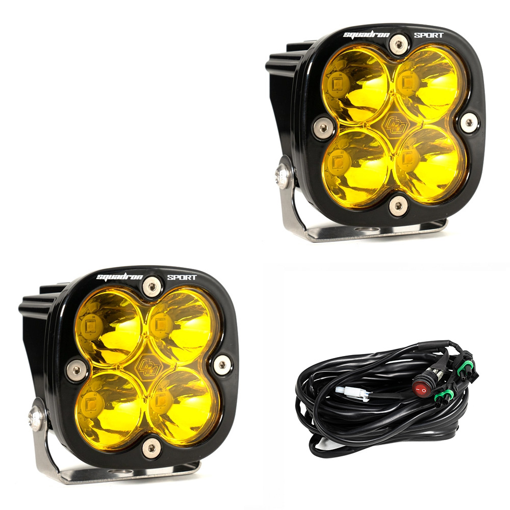 Squadron Sport Black LED Auxiliary Light Pod Pair - Universal