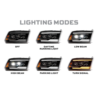 Morimoto Ram 1500 Classic (2009-2024) & Ram HD (2009-2018) XB Evo Hybrid LED Headlights