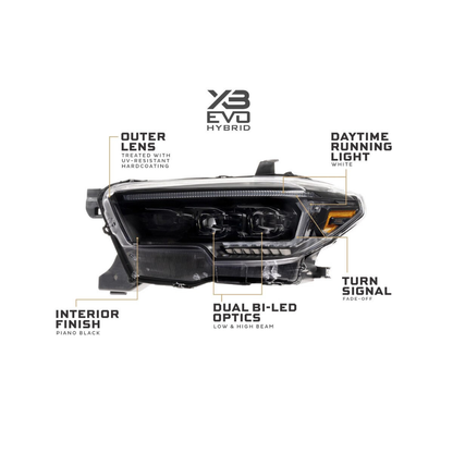 Morimoto Toyota Tacoma 3rd Gen (2016-2023) XB Evo Hybrid LED Headlights