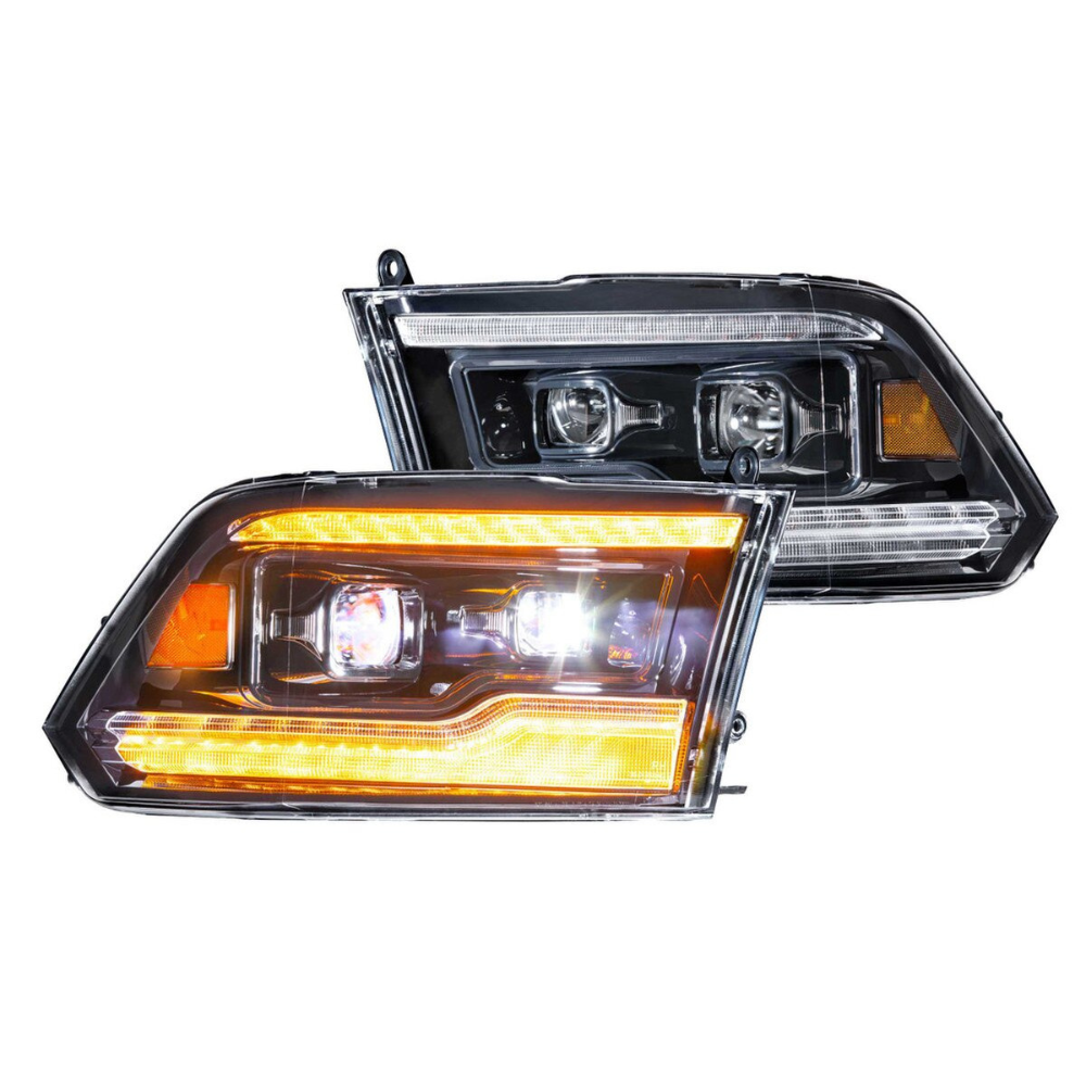 Morimoto Ram 1500 Classic (2009-2024) & HD (2009-2018) XB LED Headlights Amber DRL