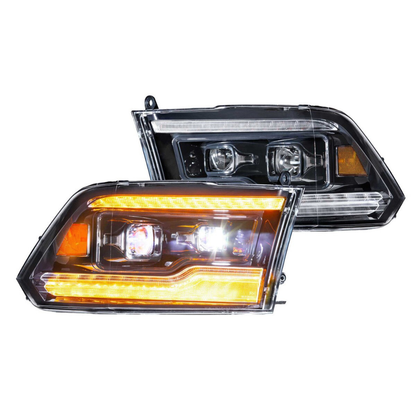 Morimoto Ram 1500 Classic (2009-2024) & HD (2009-2018) XB LED Headlights Amber DRL