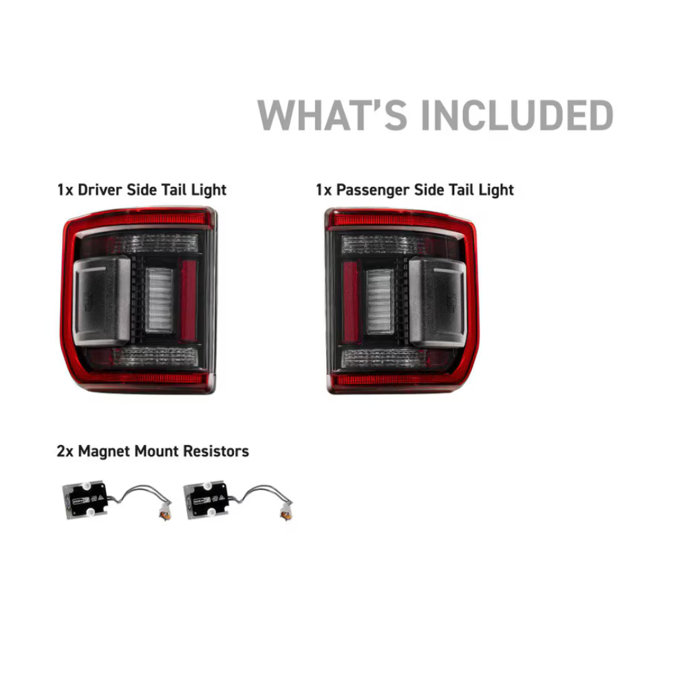 Morimoto Jeep JT Gladiator (2020+) XB LED Low Profile Tail Lights (Red)