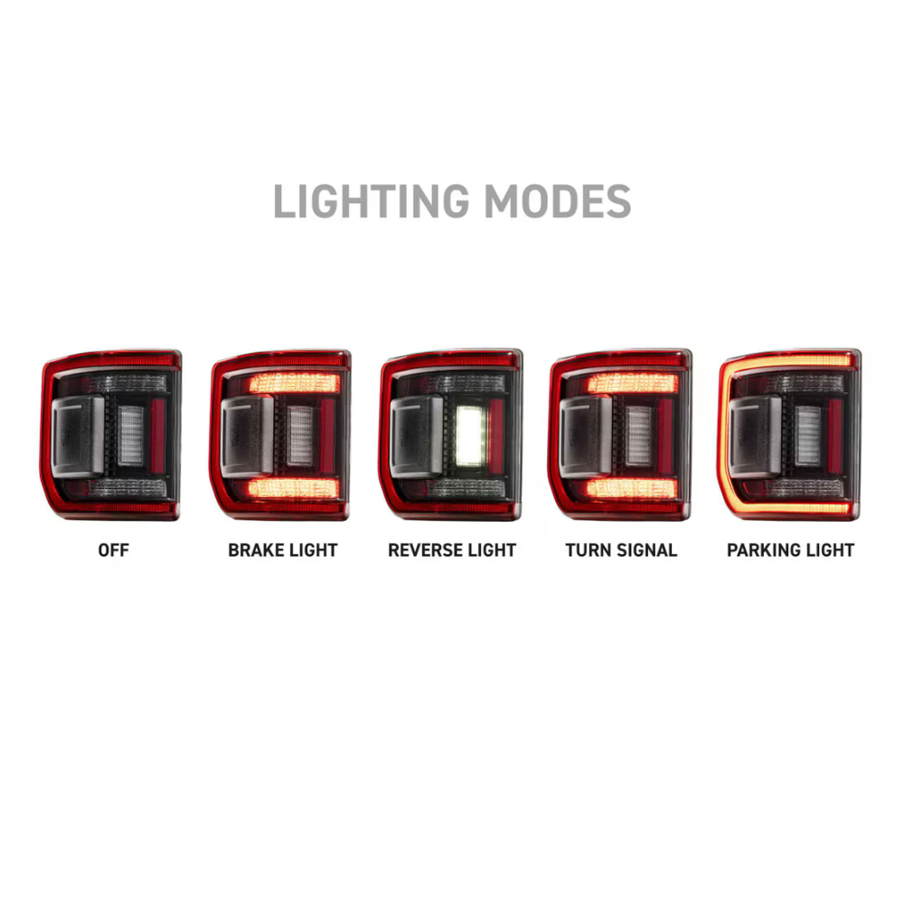 Morimoto Jeep JT Gladiator (2020+) XB LED Low Profile Tail Lights (Red)