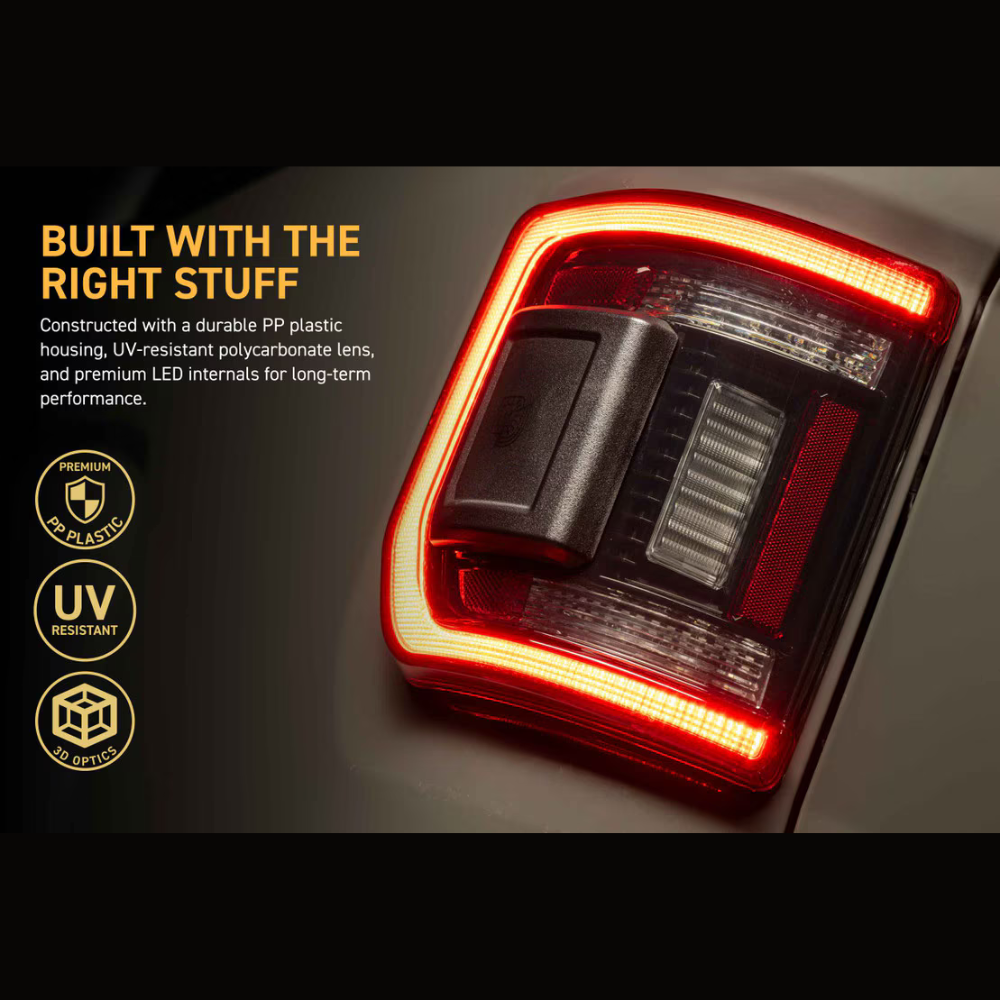 Morimoto Jeep JT Gladiator (2020+) XB LED Low Profile Tail Lights (Red)