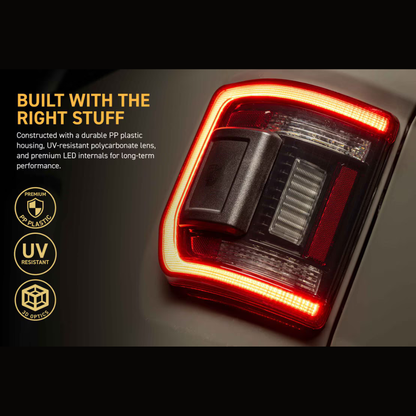 Morimoto Jeep JT Gladiator (2020+) XB LED Low Profile Tail Lights (Red)