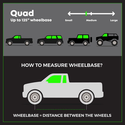 MORRFlate Braided Quad: 4-Tire Hose Kit, Up to 125" Wheelbase