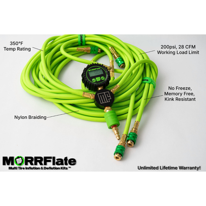 MORRFlate Braided Quad+: 4-Tire Hose Kit, Up to 155? Wheelbase